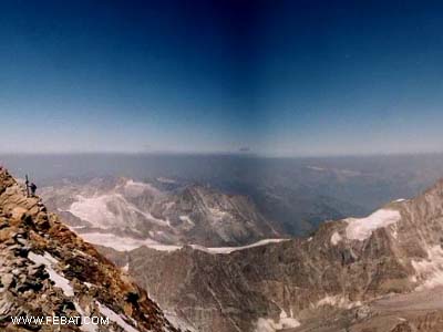 Foto panoramica a 360° dalla vetta del Cervino (4478m)