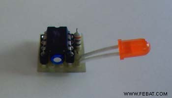 Circuito elettronico dell'oscillatore per led con PIC12C508A