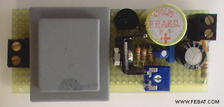 Circuito elettronico dell'alimentatore stabilizzato a 3 Volt