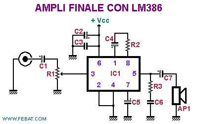 Amplificatore finale con LM386